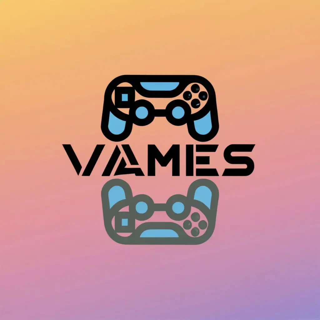 a logo design, with the text 'V.A.M.E.S', main symbol:game, Moderate, be used in Internet industry, clear background