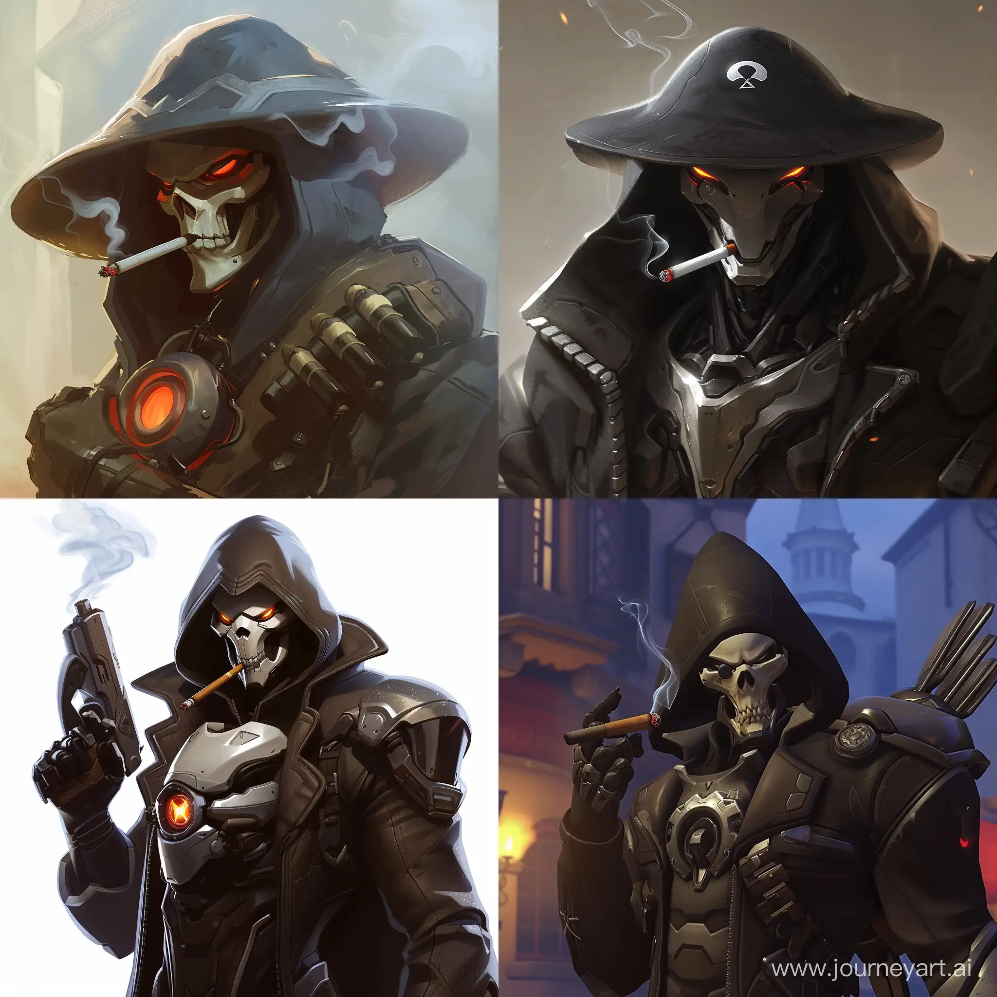 Reaper-from-Overwatch-Smoking-in-Ushanka-Hat