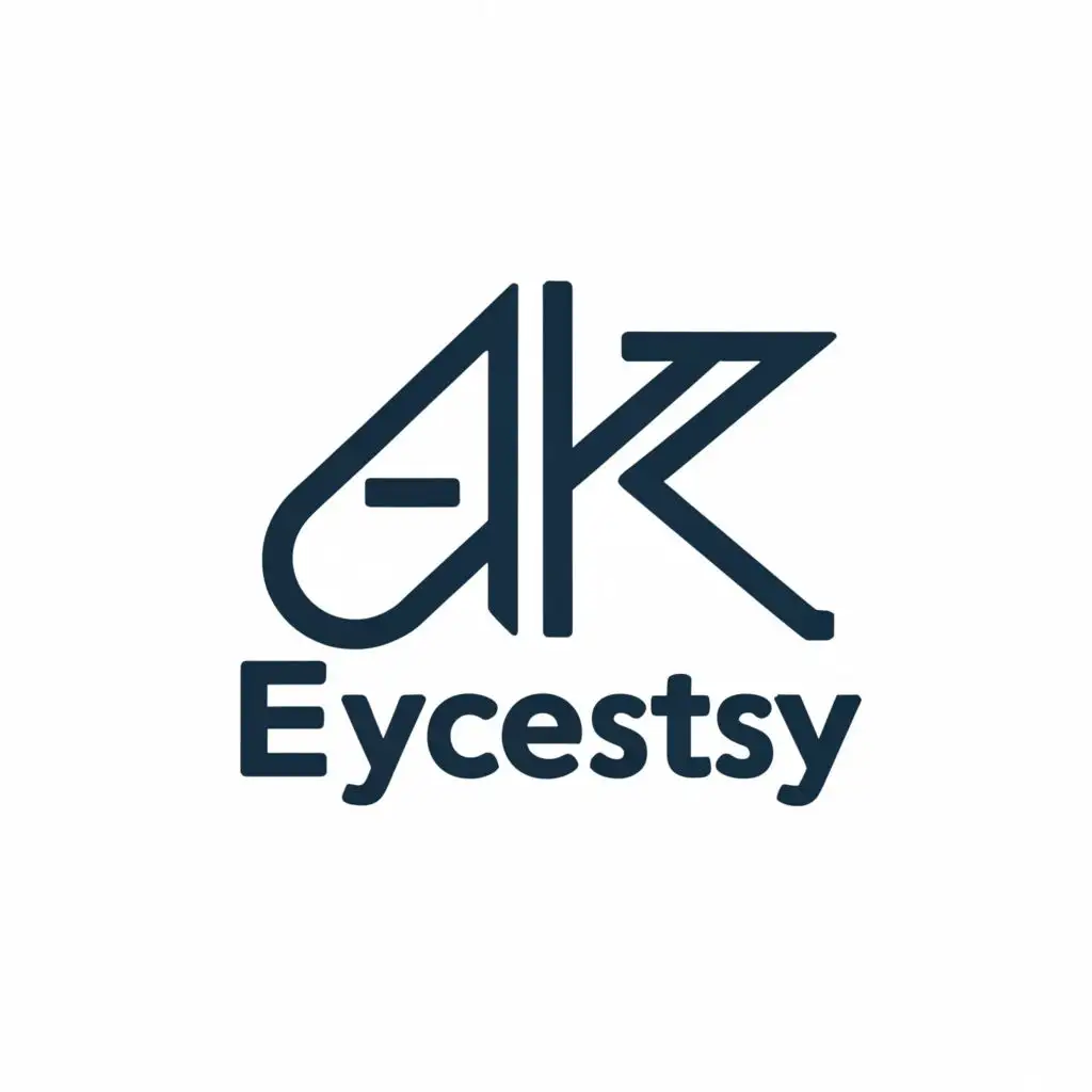 logo, AKZ, with the text "Eycetsy", typography