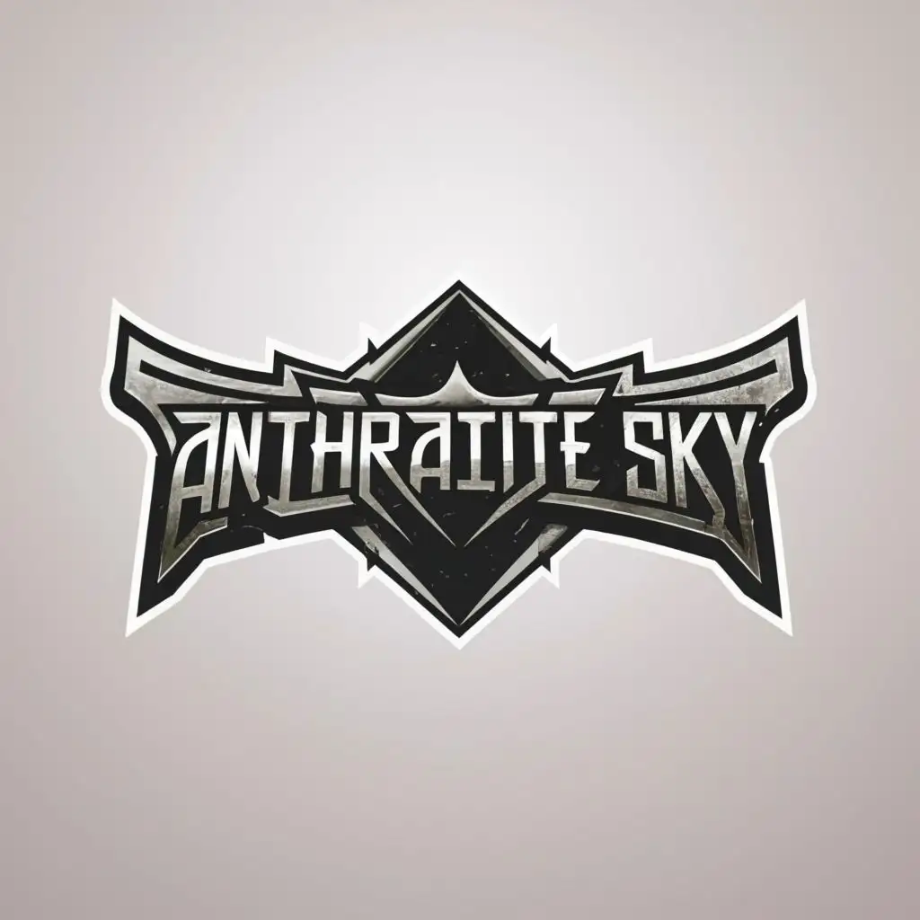 a logo design,with the text "anthracite sky", main symbol:gothic metal band,Minimalistic,clear background