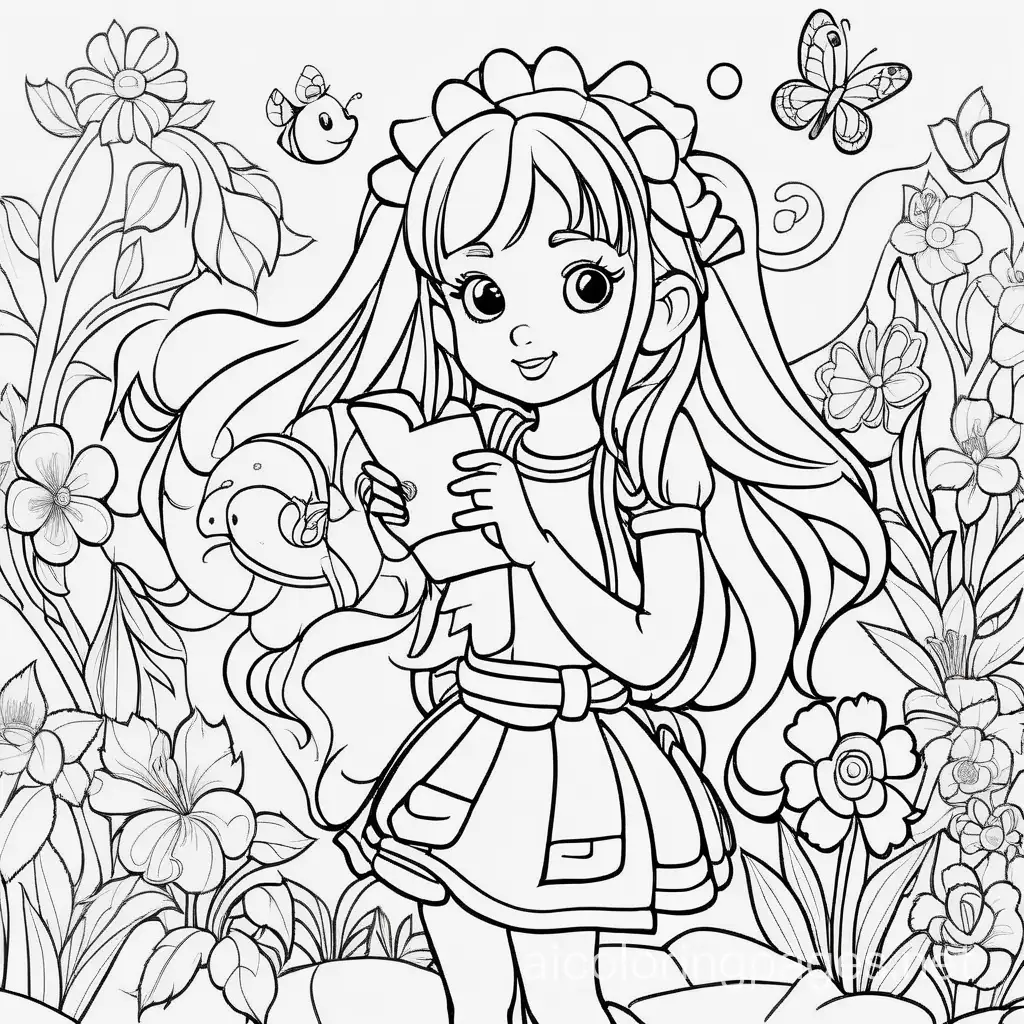 The background of the coloring page is plain white to make it easy for young children to color within the lines. The outlines of all the subjects are easy to distinguish, making it simple for kids to color without too much difficulty