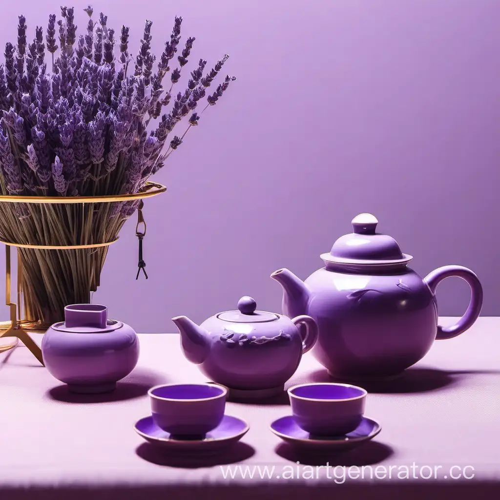 Китай сиреневый эстетика чайная церемония
