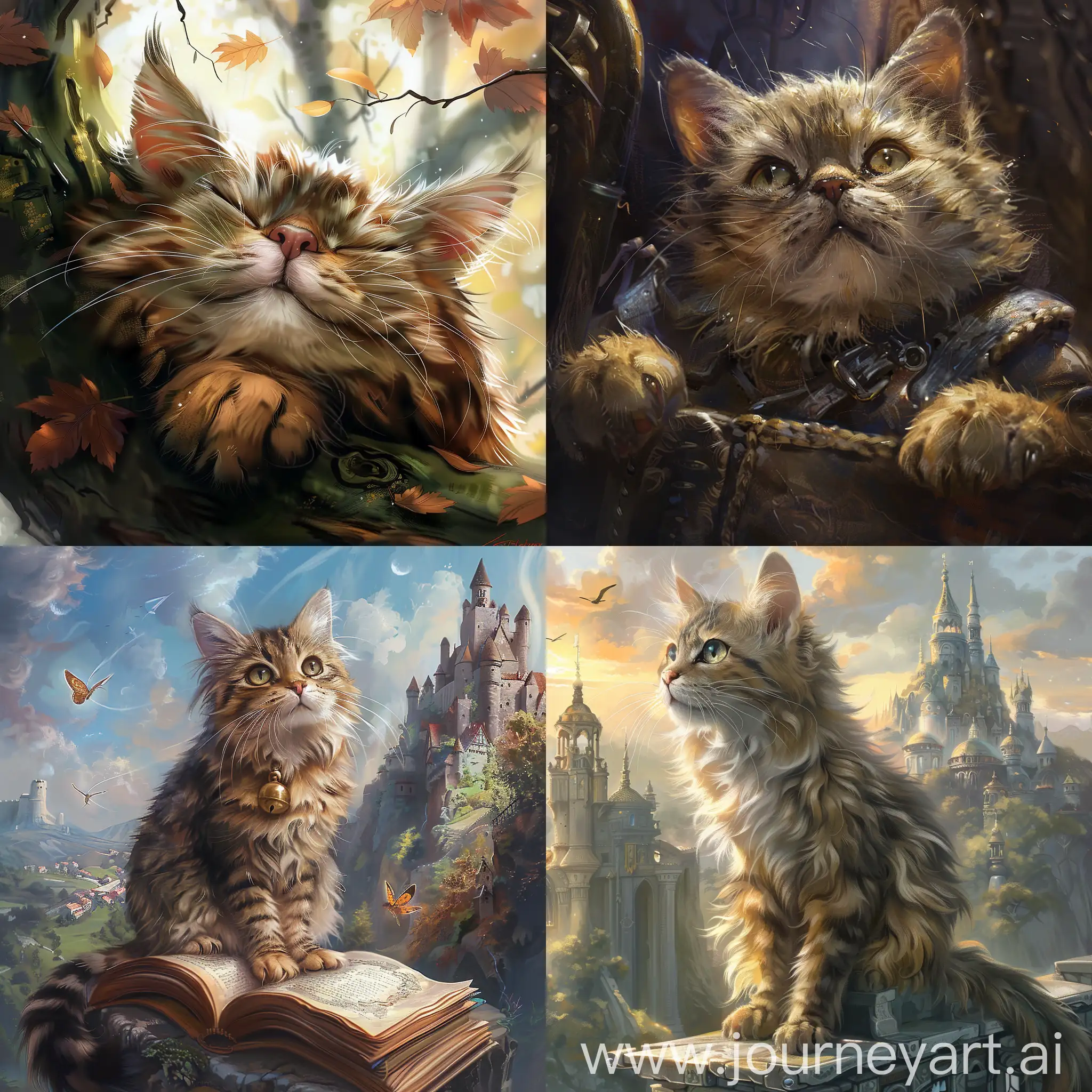 Funny cat in the fantasy world, hd, detail