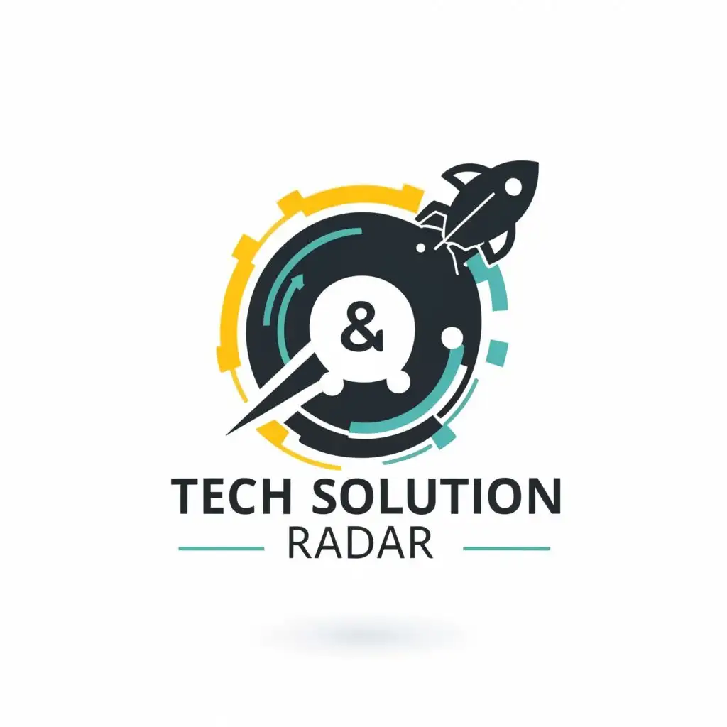 logo, @, with the text "Tech Solution Radar", typography, be used in Internet industry