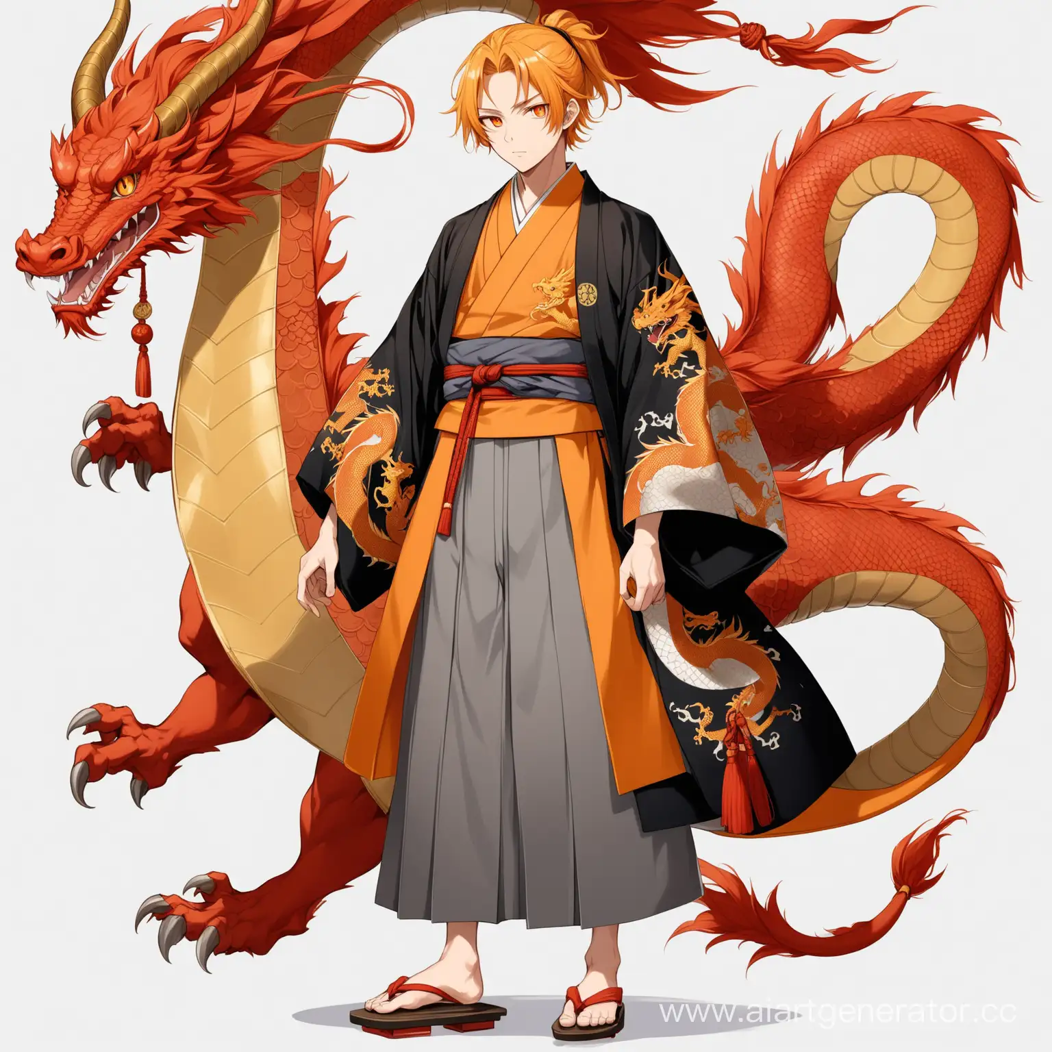 Tall-Mesomorphic-Man-in-DragonPatterned-Kimono-with-Traditional-Accessories