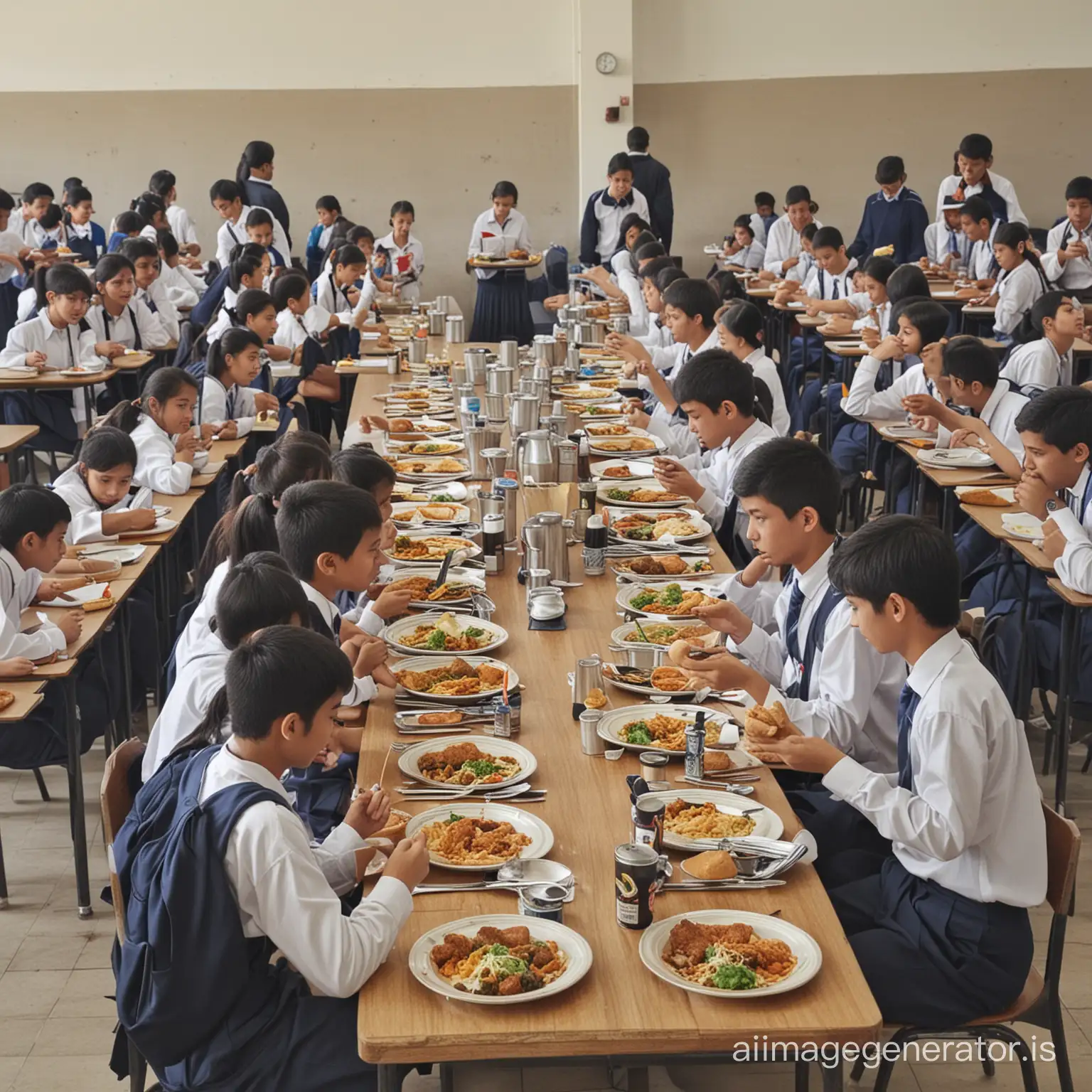 Students-Enjoying-Delicious-Meals-in-School-Canteen