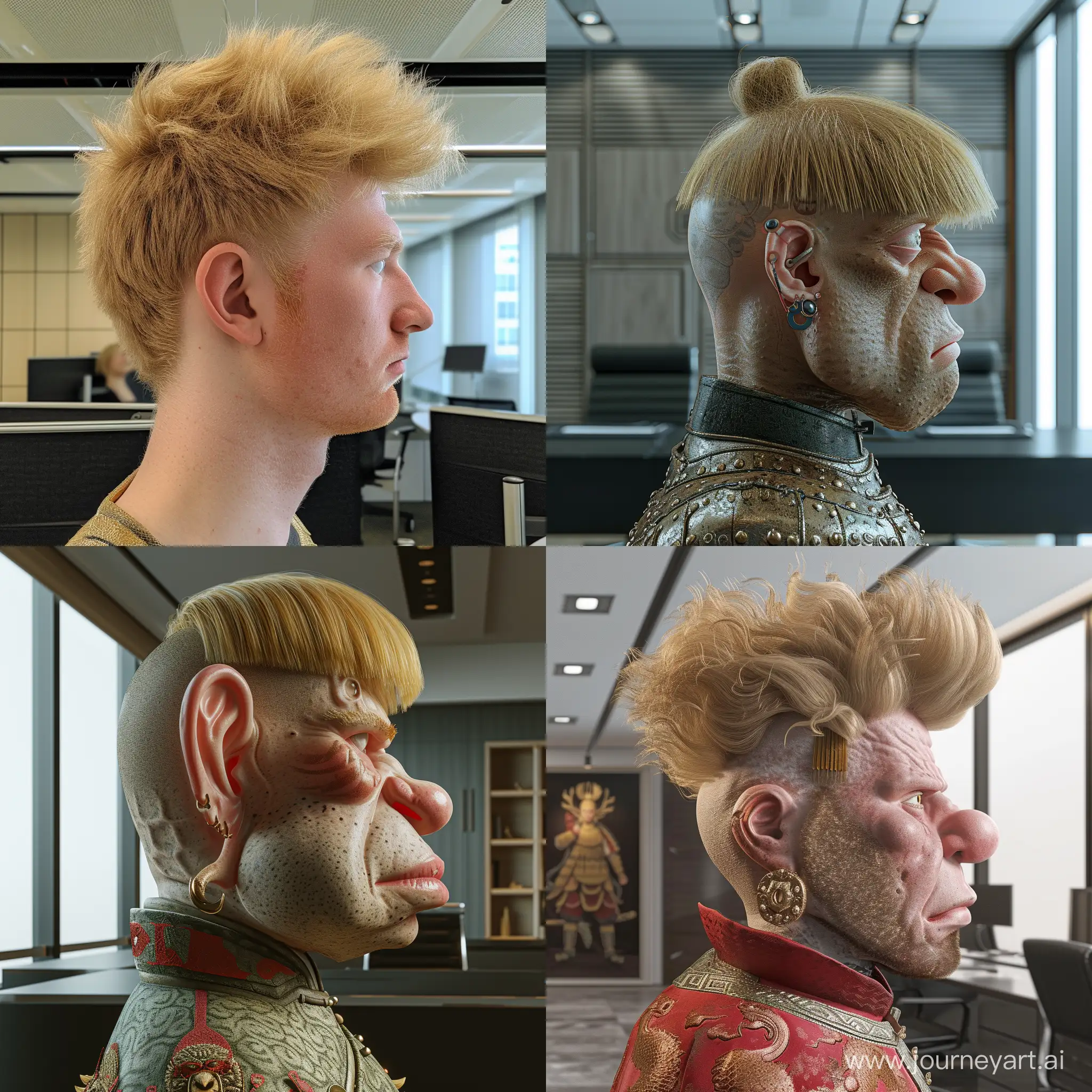 Quirky-Office-Encounter-Geeky-Blonde-Fringe-Meets-Medieval-Chinese-Warrior