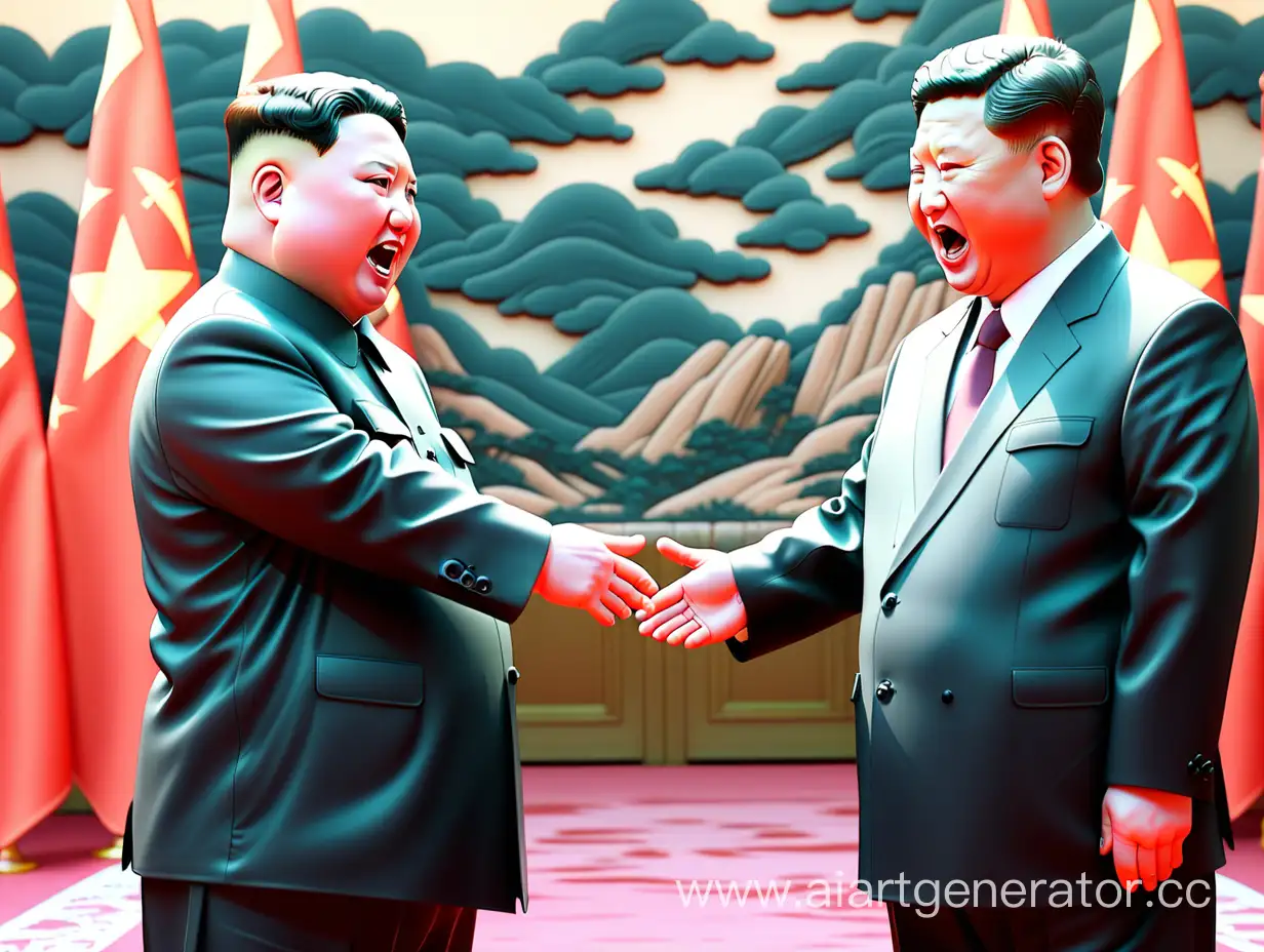 Kim-Jongun-and-Xi-Jinping-Arguing-in-Diplomatic-Meeting