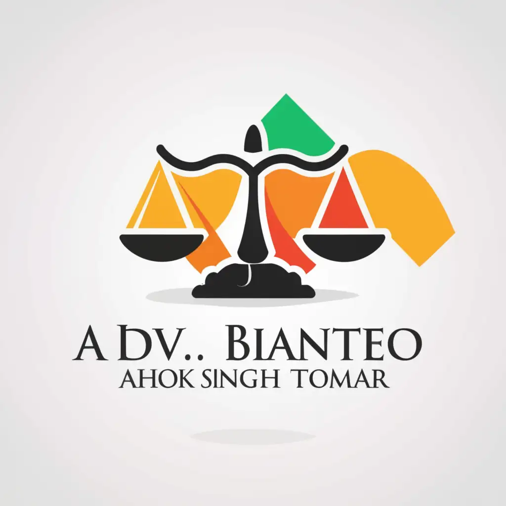 a logo design,with the text "Adv. Ashok Singh Tomar", main symbol:legal,Moderate,be used in Legal industry,clear background