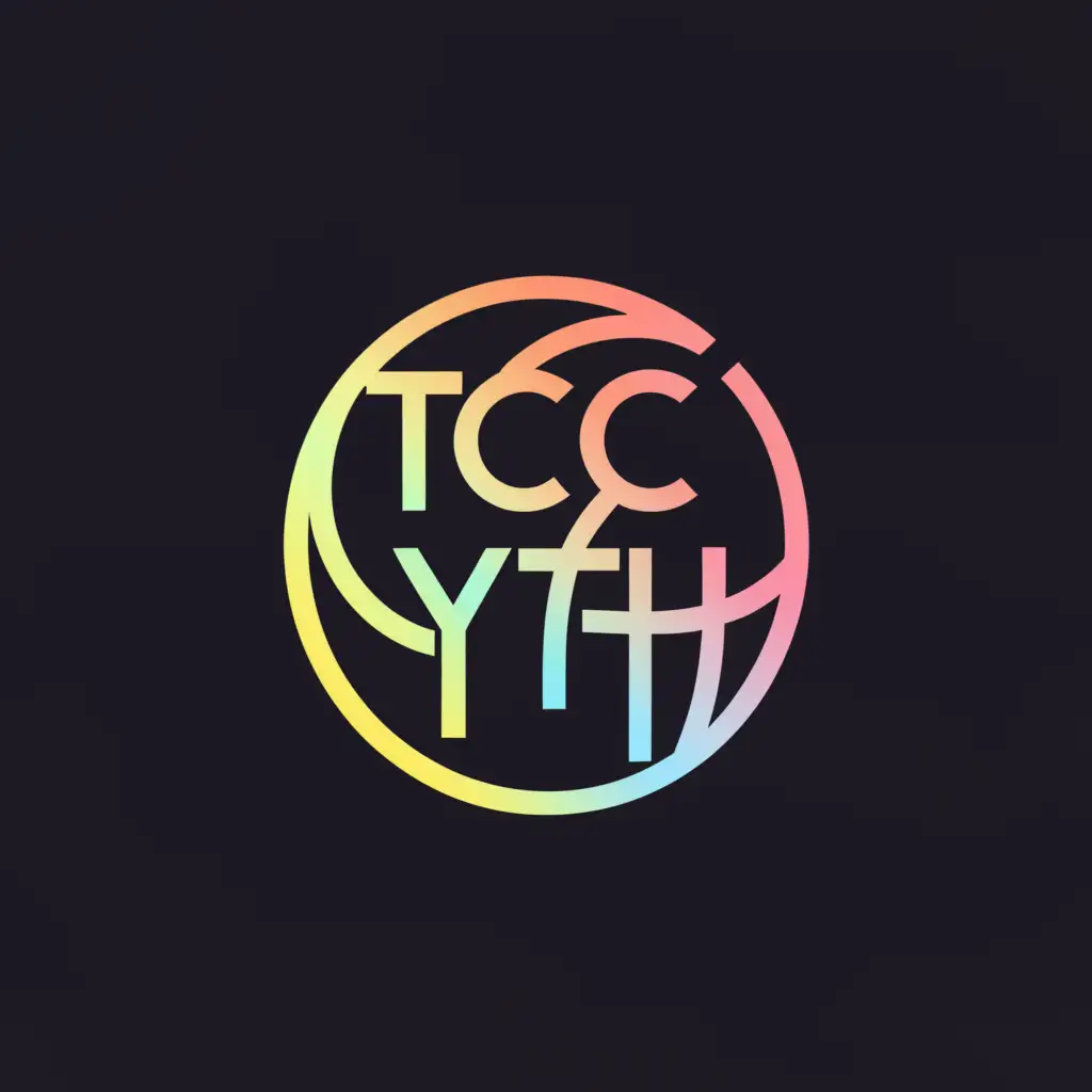 a logo design,with the text TCC YTH, main symbol:Letters inside circle with fun and youthful font for a youth group,Minimalistic,be used in Religious industry,clear background