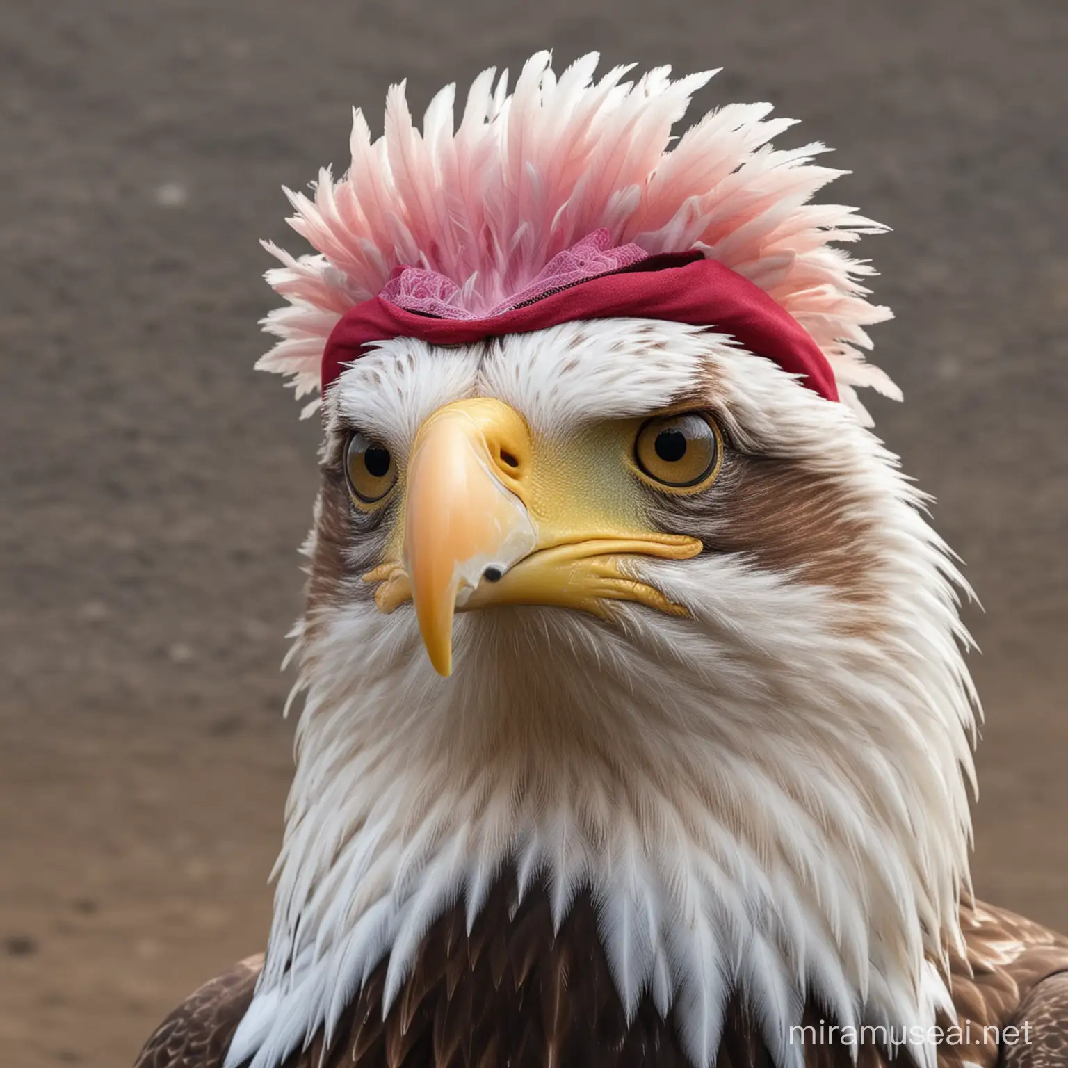 Majestic Eagle with Unique Head Feature