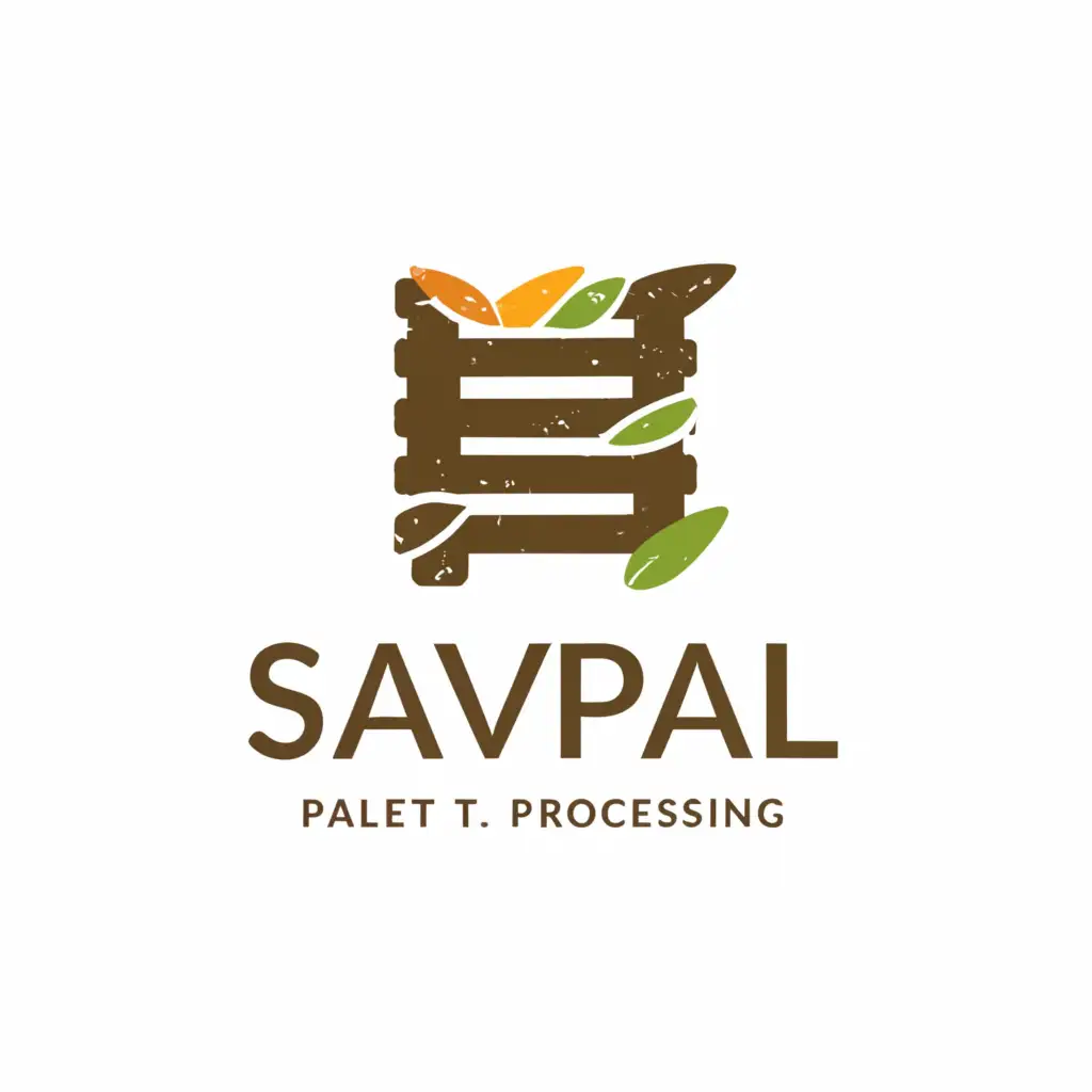 a logo design,with the text "SAVPAL. Pallet, processing, recycling, delivery", main symbol:Pallet, nature,Moderate,be used in Nonprofit industry,clear background
