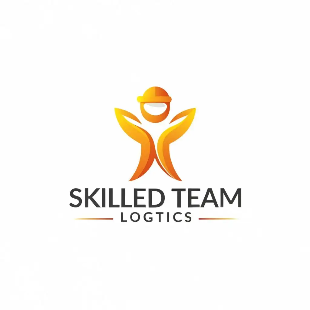a logo design,with the text "skilled team logitics", main symbol:delivery person,Minimalistic,be used in Restaurant industry,clear background