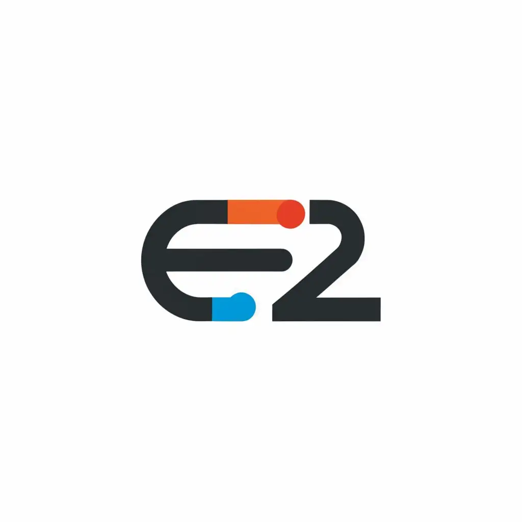 a logo design,with the text "E2", main symbol:IT Technology,Moderate,be used in Technology industry,clear background