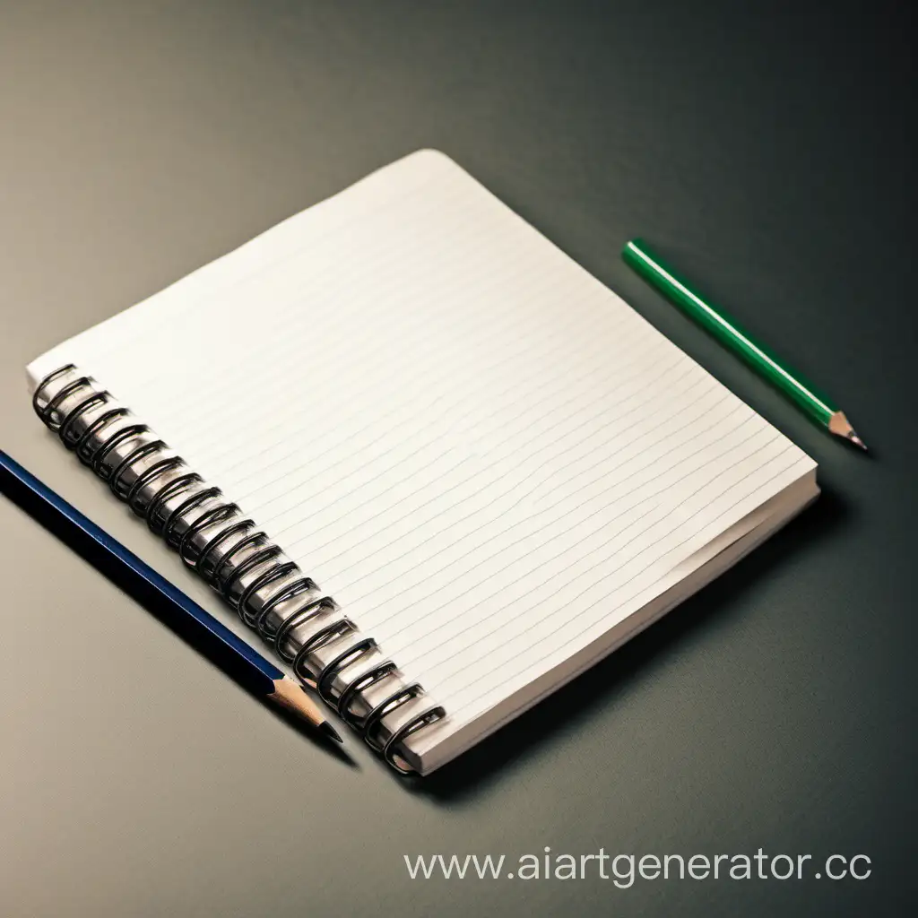 Closeup-of-Blank-Notebook-with-Pencil-Nearby