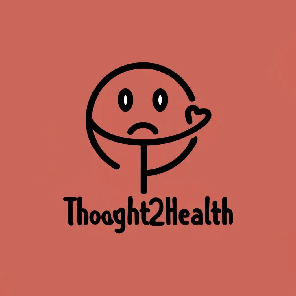 logo, emoticon and root, with the text "Thought2Health", typography