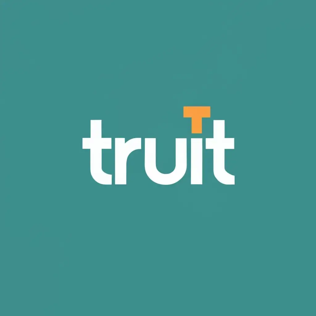 logo, Truit, with the text "Truit", typography, be used in Technology industry