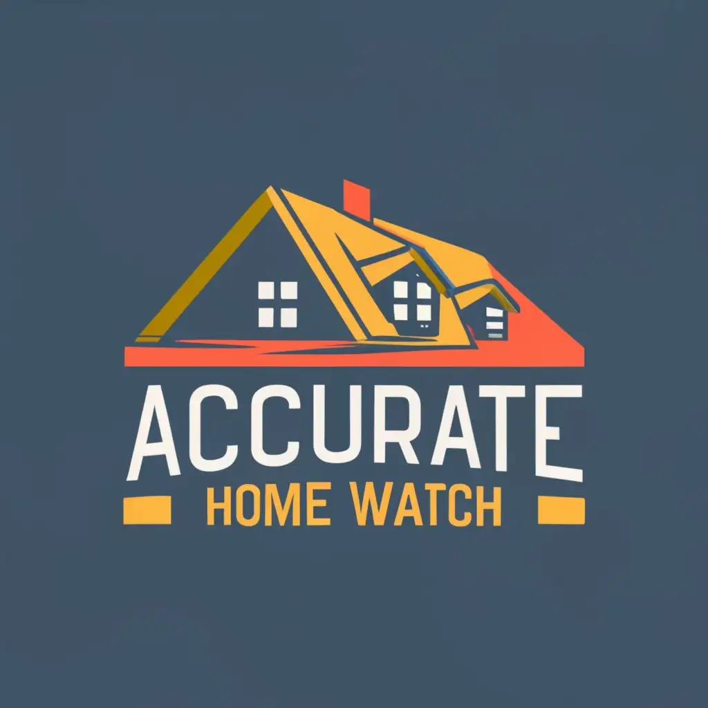 logo, house, with the text "Accurate Home Watch", typography, be used in Real Estate industry. include the word home