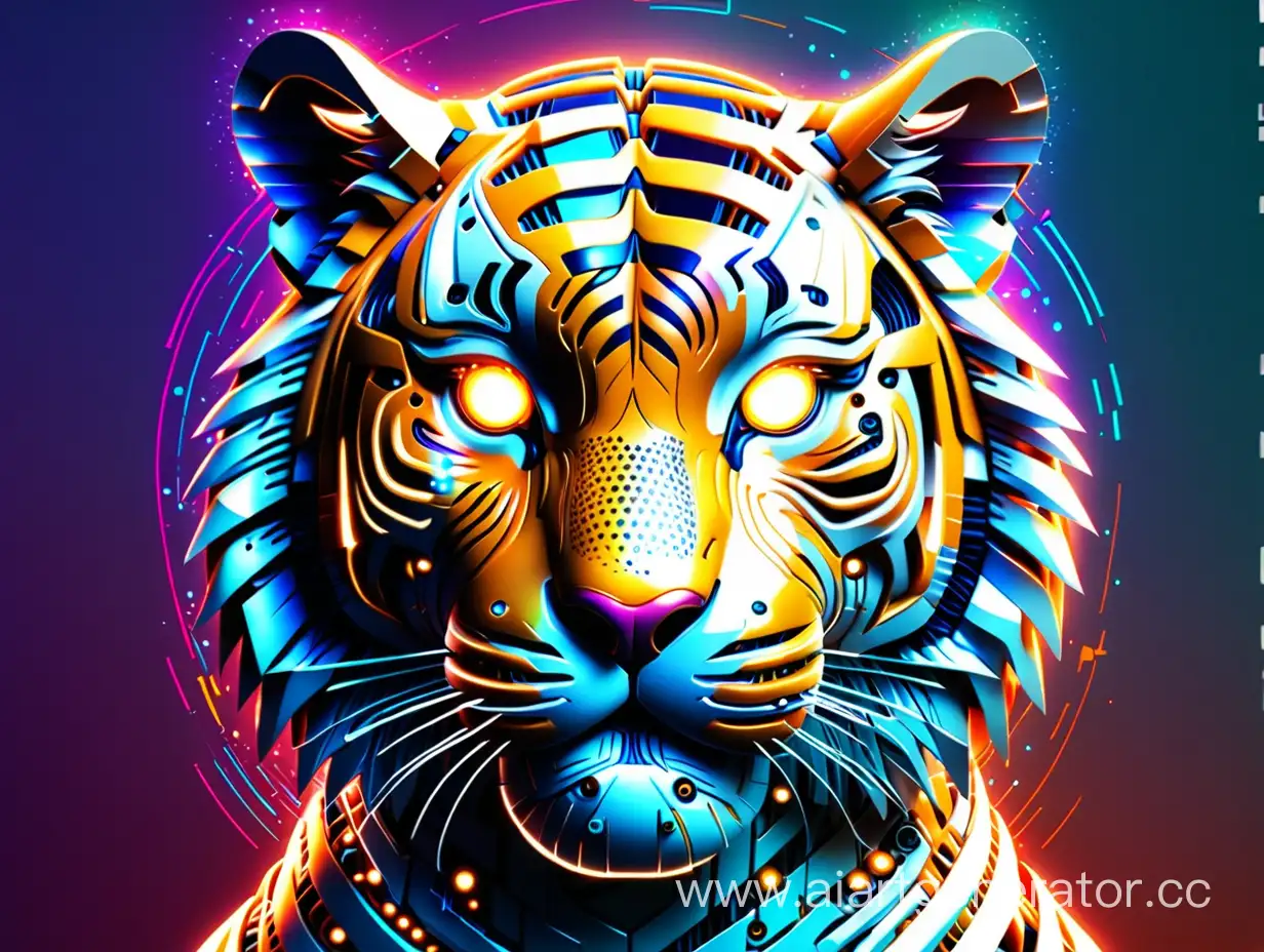 Vibrant-Digital-Tiger-Art-AI-Magazine-Cover-Design