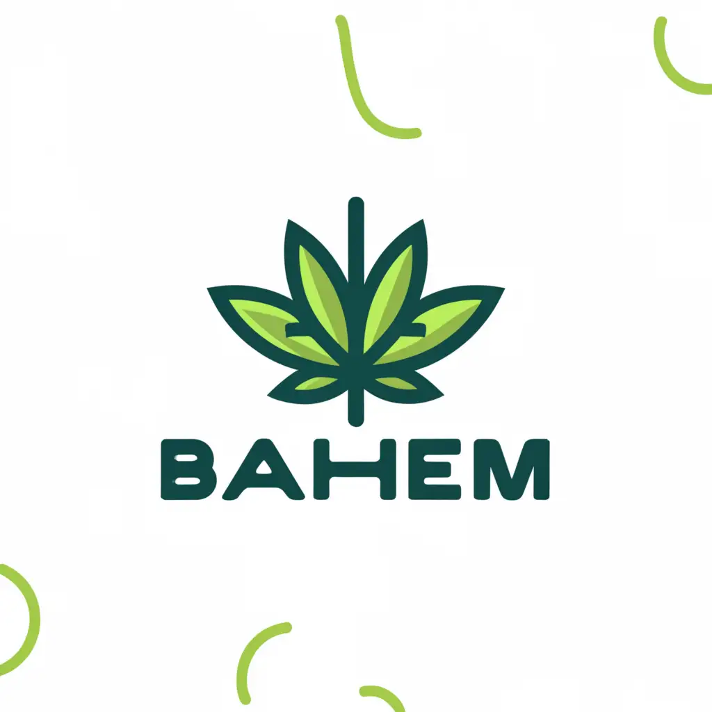 LOGO-Design-For-Bahem-Hemp-Leaf-Symbol-in-Retail-Industry-with-Clear-Background