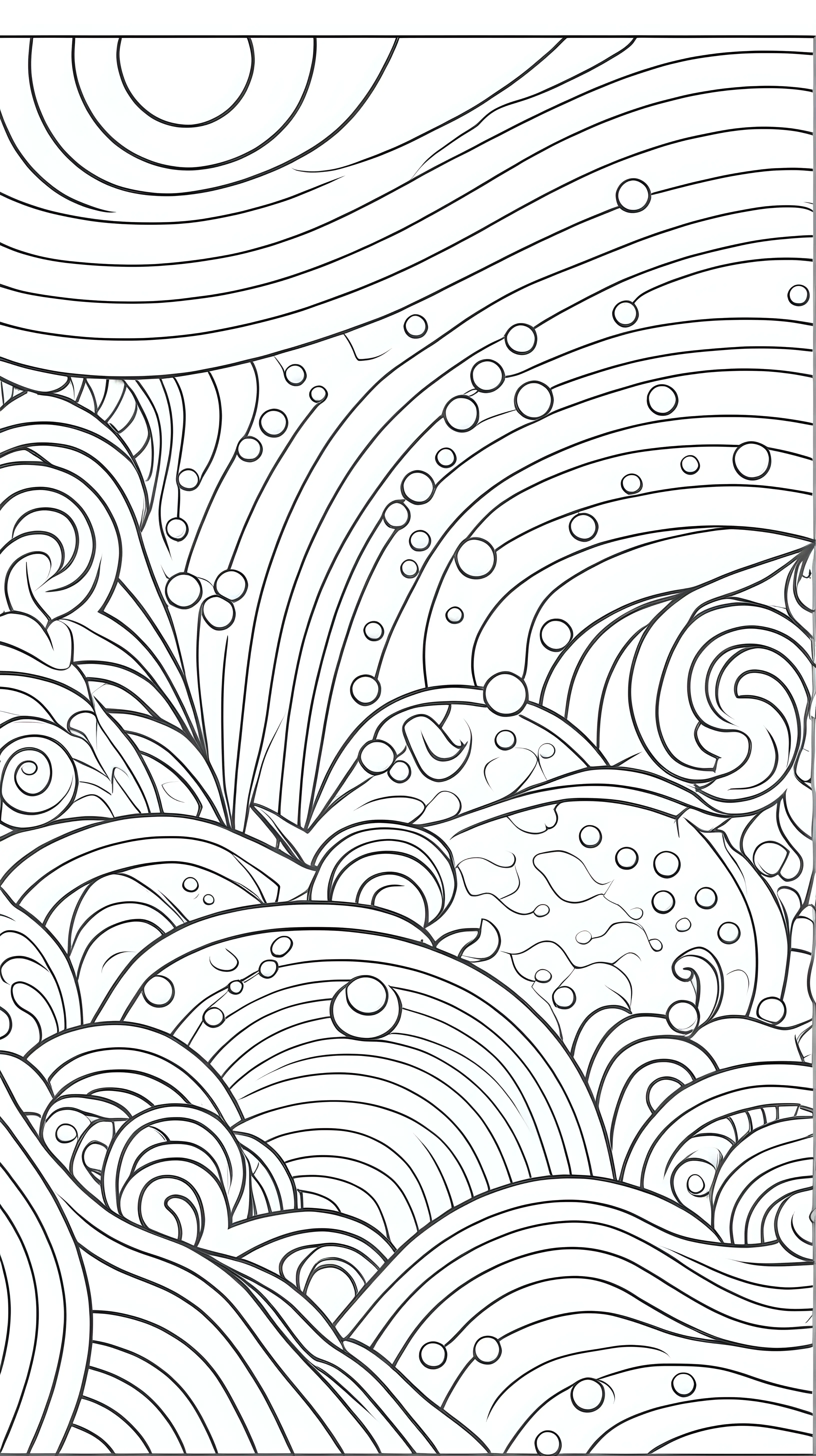 Simple and Clear Kids Coloring Page with Basic Patterns