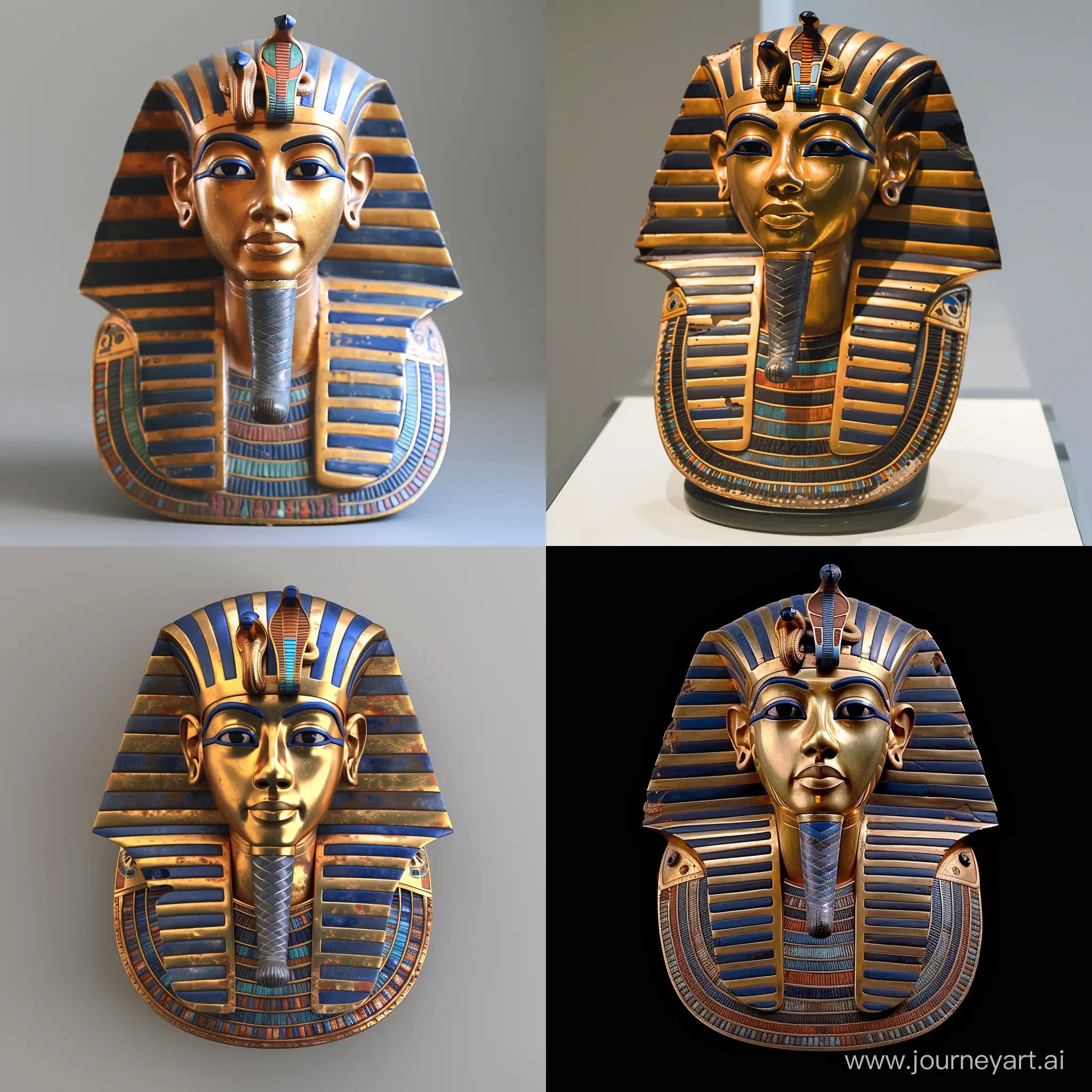 An elevation of Pharaonic mask as king tutankhamun