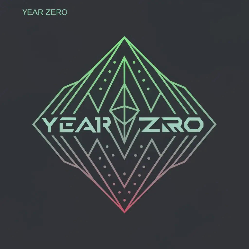 a logo design,with the text "Year Zero", main symbol:Starship,complex,clear background