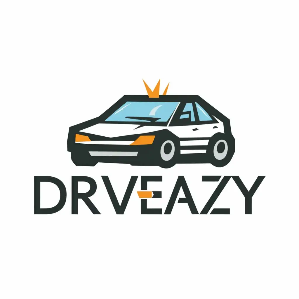 a logo design,with the text "Driveazy", main symbol:car accident,complex,be used in Automotive industry,clear background