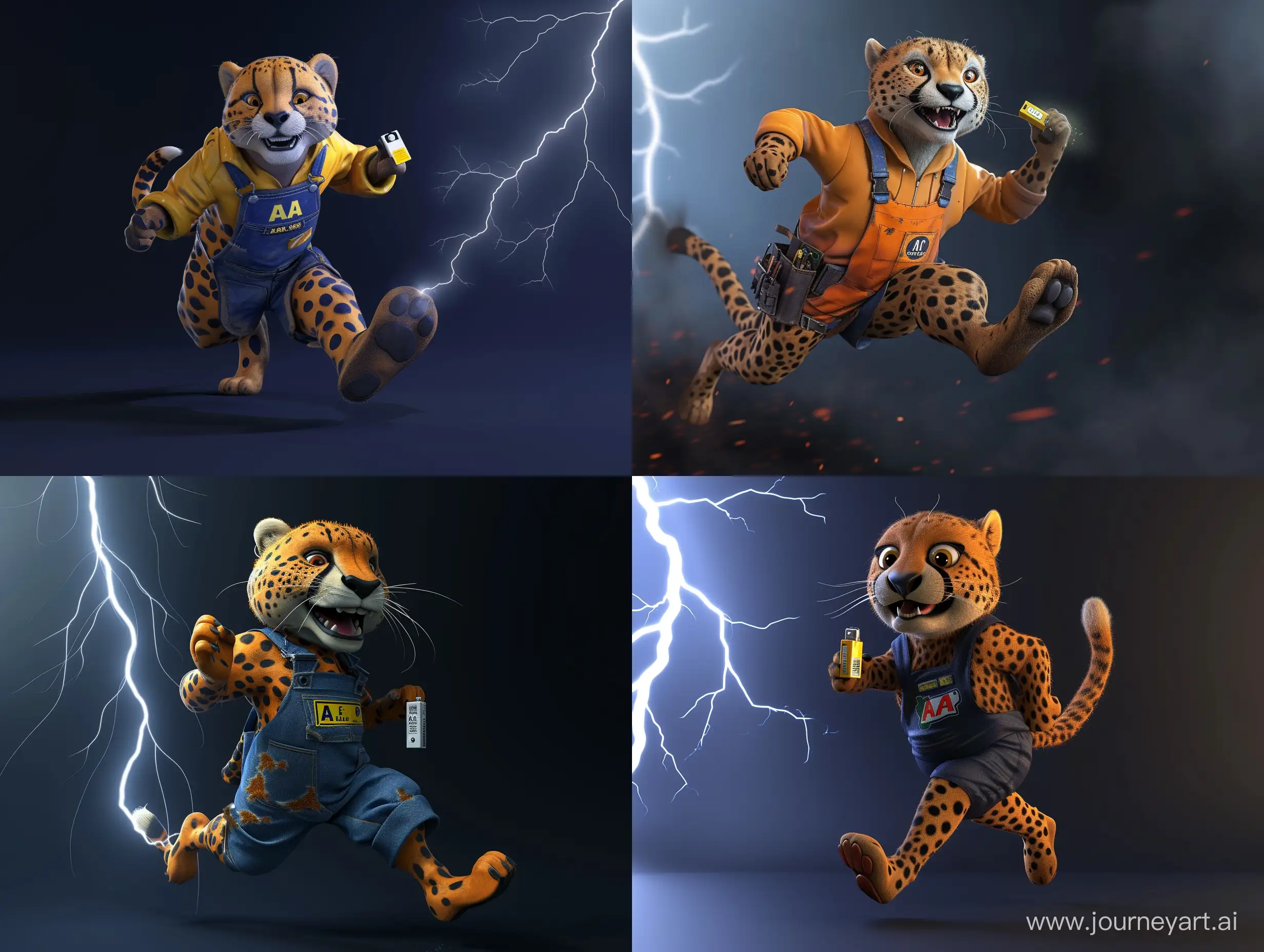 Energetic-Cheetah-Constructor-Speeding-with-Lightning-AA-Battery