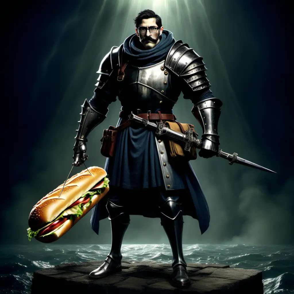 Dark Souls Style Boss in Detroit with Submarine Sandwich Weapon