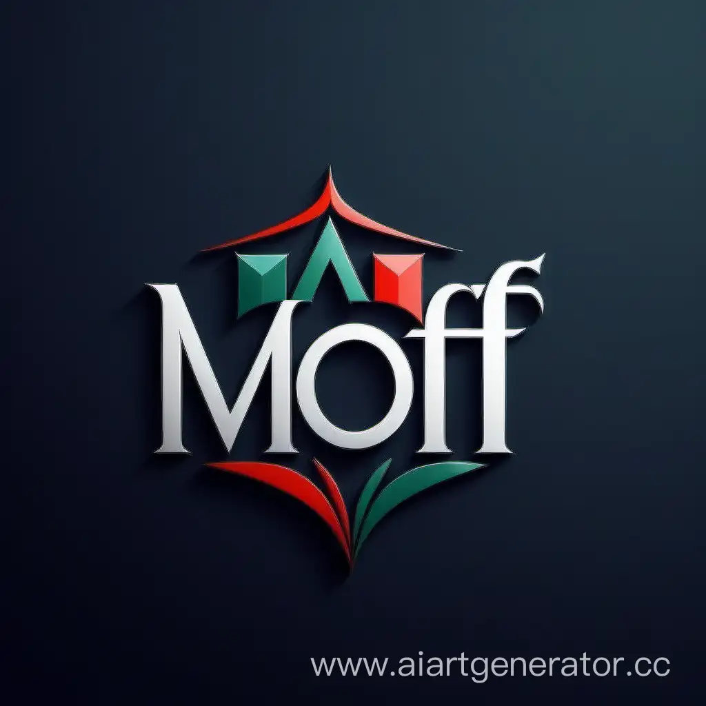 Очень очень престижный логотип компании MOFF. Точное совпадение по буквам MOFF. Как можно более минималистично. Отлично теперь добавь цвета к буквам, пусть они будут тоже благородные. 
По этому описанию сделай именно теперь логотип тоже благородный, без букв
