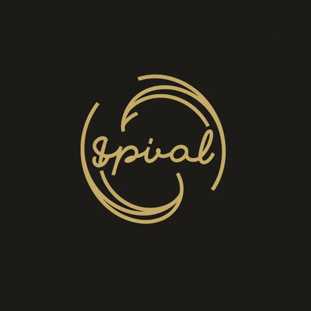 logo, jewellery logo, with the text "spiral", typography