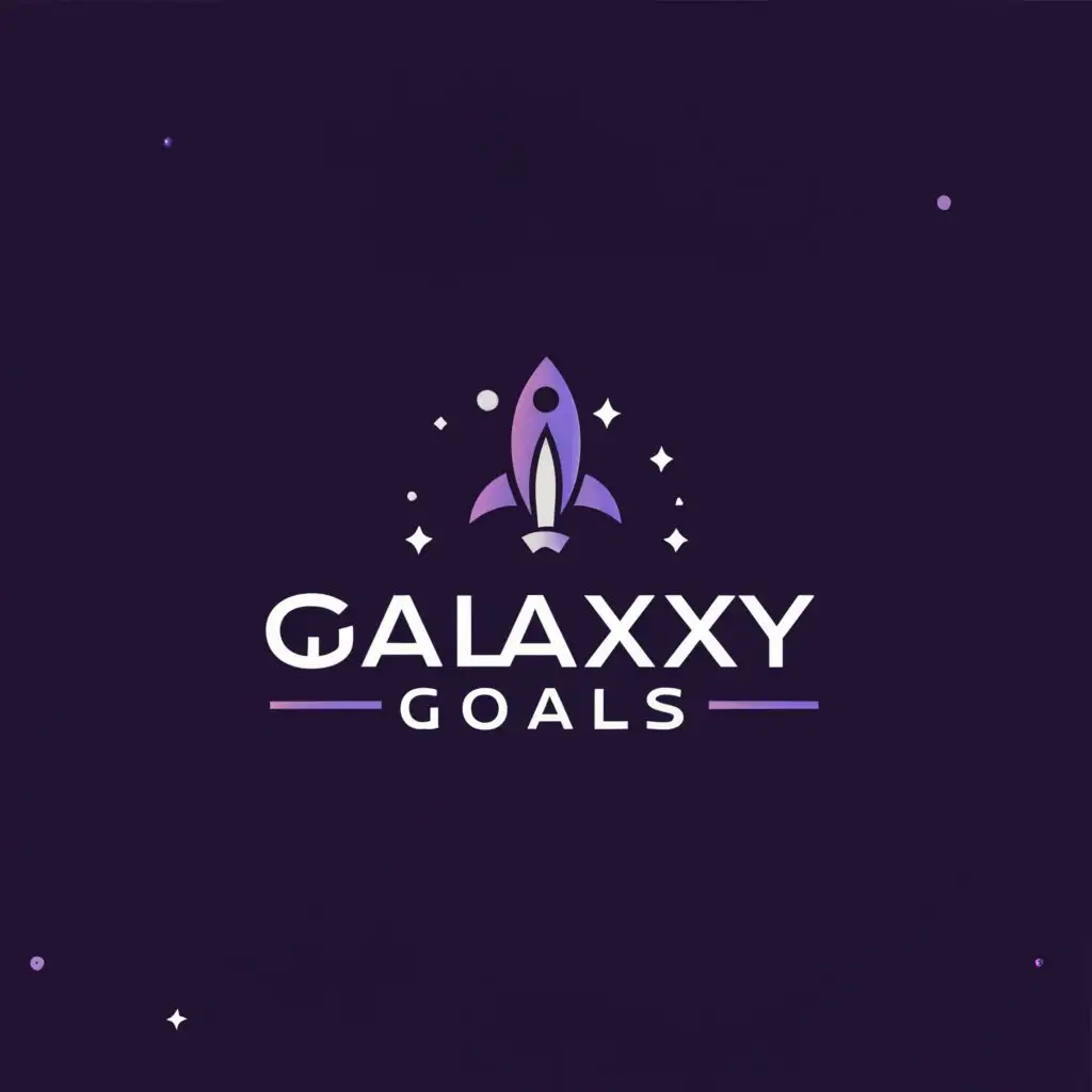 a logo design,with the text "GalaxyGoals", main symbol:space,Moderate,be used in Travel industry,clear background