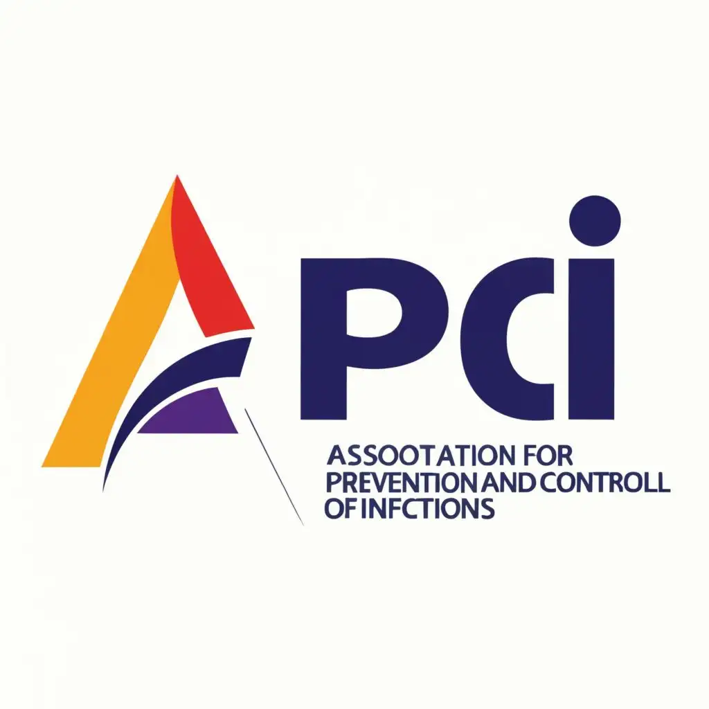 logo, APCI, with the text "Association for Prevention and Control of Infections", typography