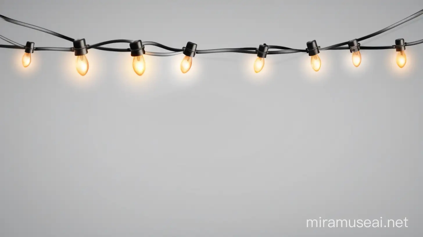 Christmas lights isolated on transparent background

