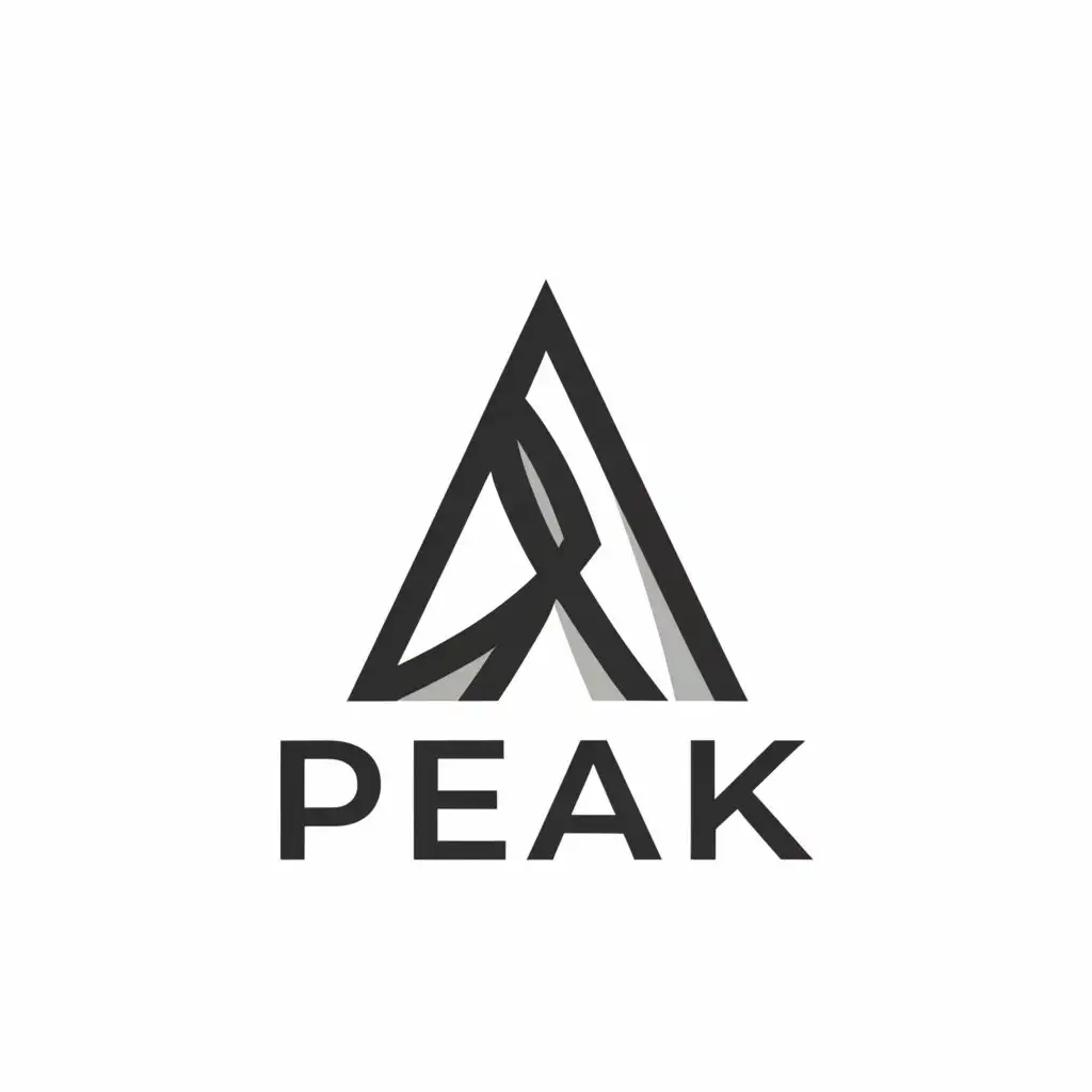 a logo design,with the text "Peak", main symbol:unique,Minimalistic,be used in Internet industry,clear background