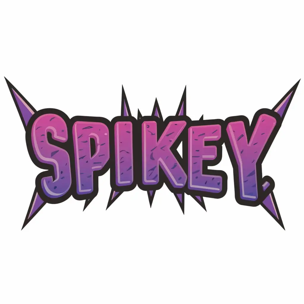 a logo design,with the text "Spikey", main symbol:Purple and black,Moderate,be used in Entertainment industry,clear background