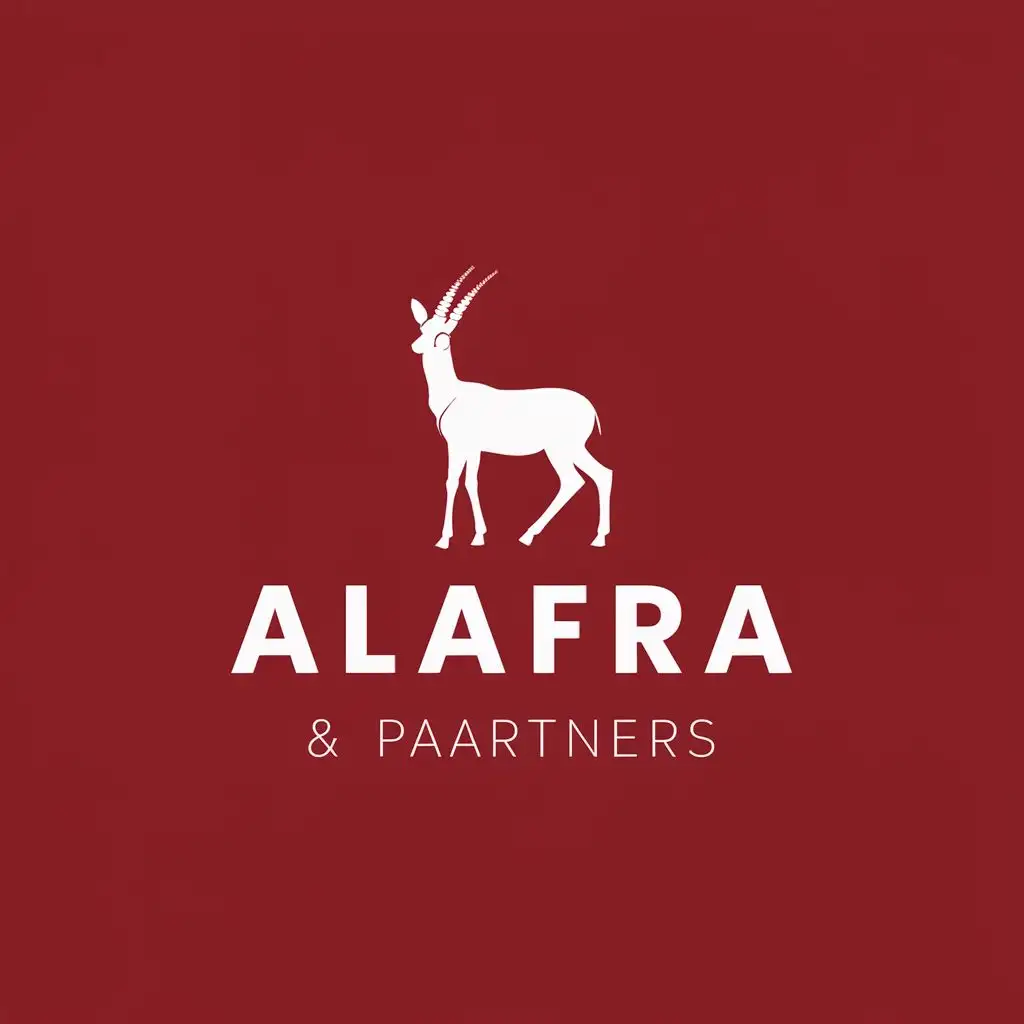 LOGO-Design-For-ALAFRA-PARTNERS-Elegant-Gazelle-Silhouette-with-Sophisticated-Typography-for-Retail-Industry