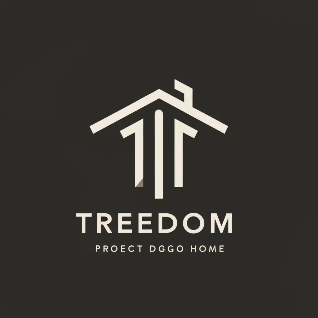 a logo design,with the text "Project TreDom", main symbol:a house,Moderate, be used in Entertainment industry, clear background

without tagline goes here"