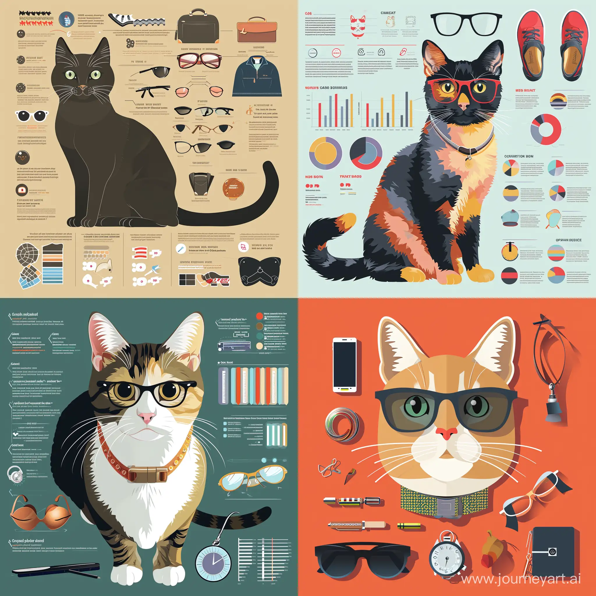 Stylish-Cat-Infographic-with-Trendy-Accessories