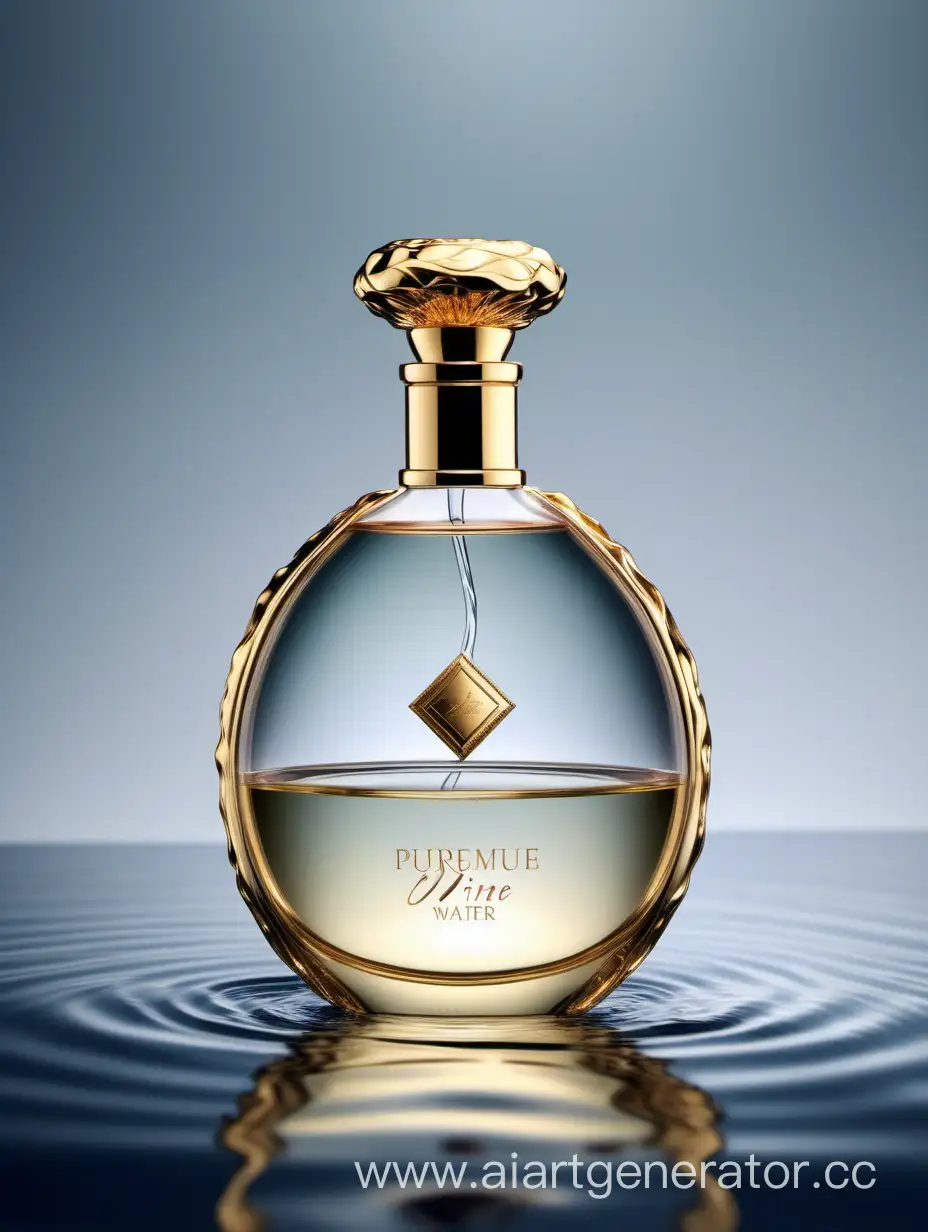 PERFUME
bottle in the shape on the water. Adding to the beautiful shape, luxury gold cap is accompanied by the branding of the wine. Simple and beautiful,