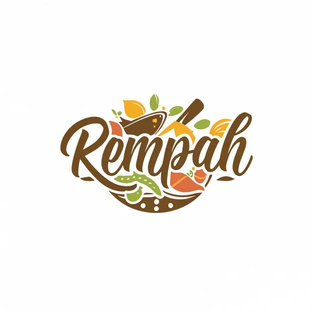 a logo design, with the text "Rempah", main symbol: Presenting Indonesian food with a variety of spices, Moderate, be used in Restaurant industry, clear background