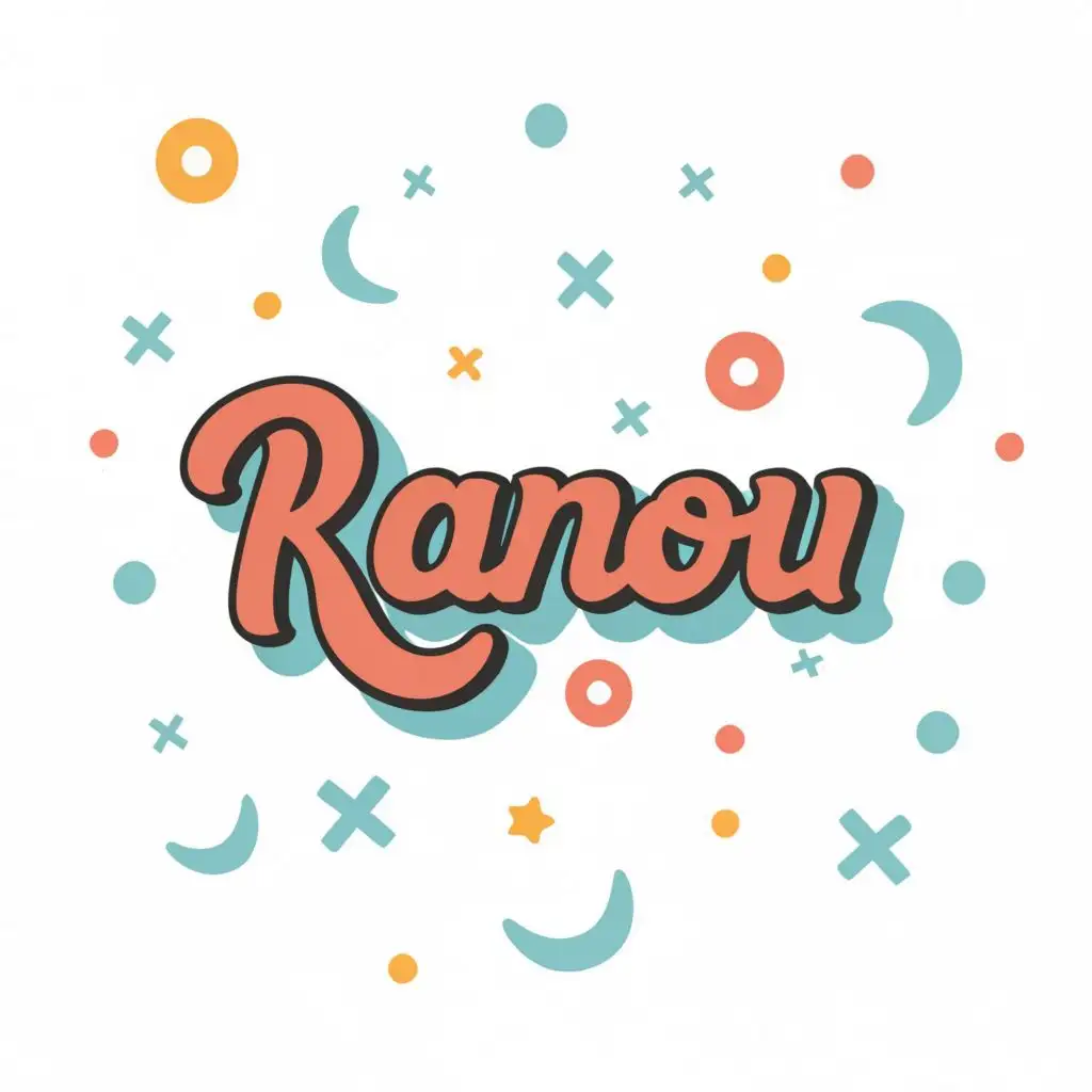 logo, Kids clothing, with the text "Ranou", typography, be used in Entertainment industry