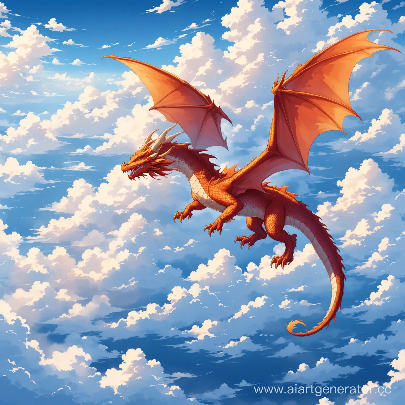 Majestic-Dragon-Soaring-Through-billowing-Clouds