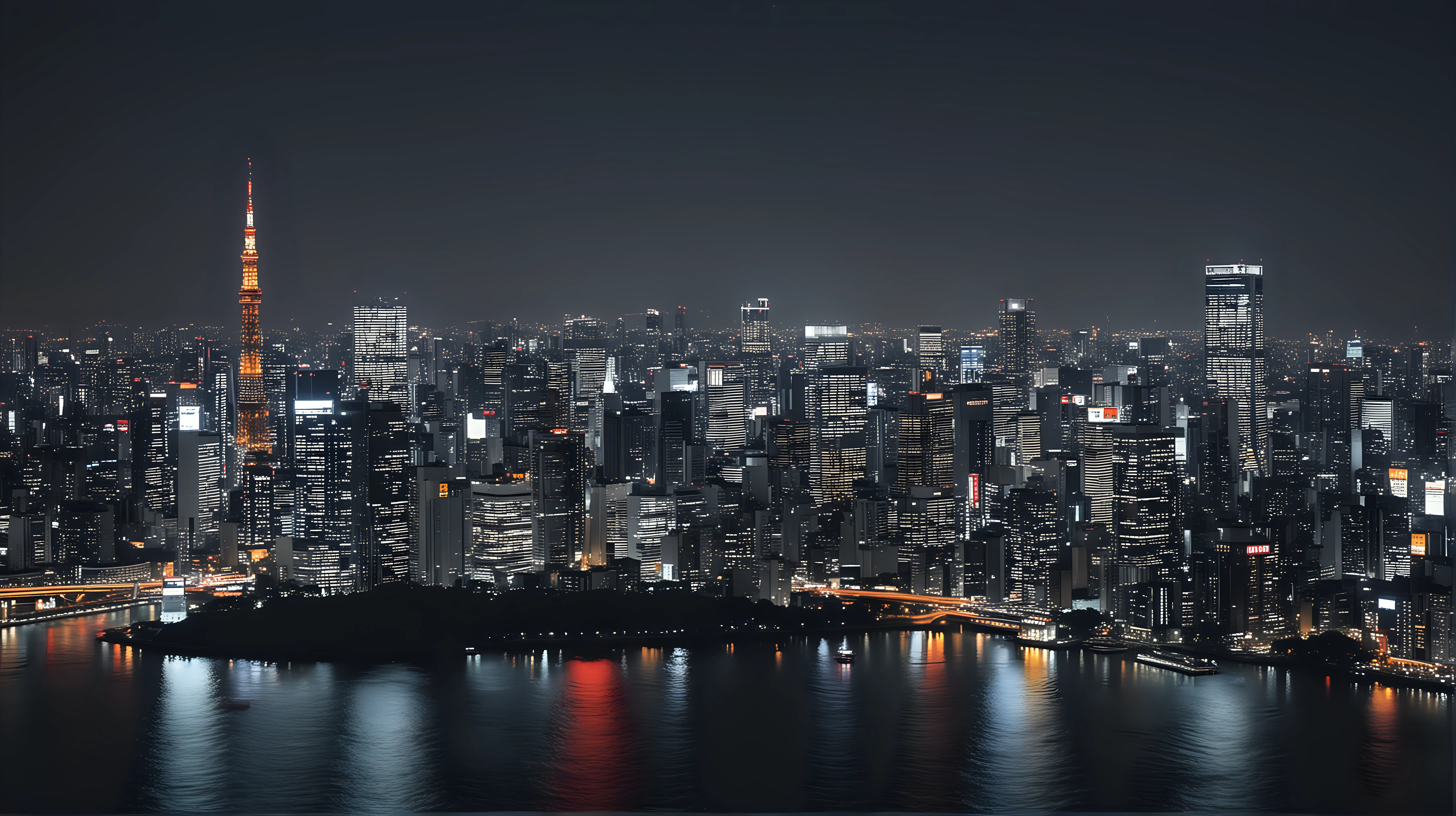 Tokyo Skyline Illuminated at Dusk