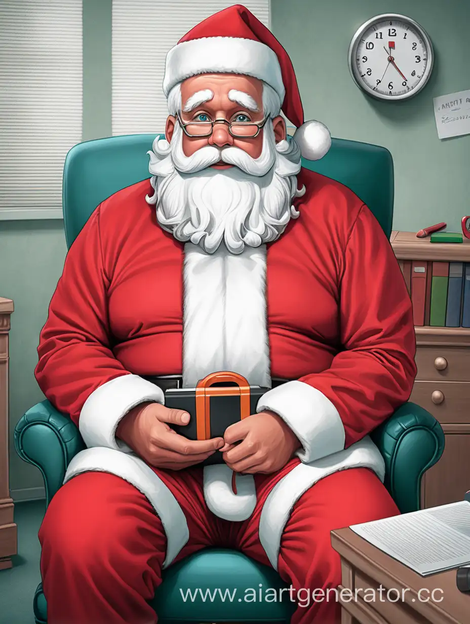 Santa Claus at the psychologist