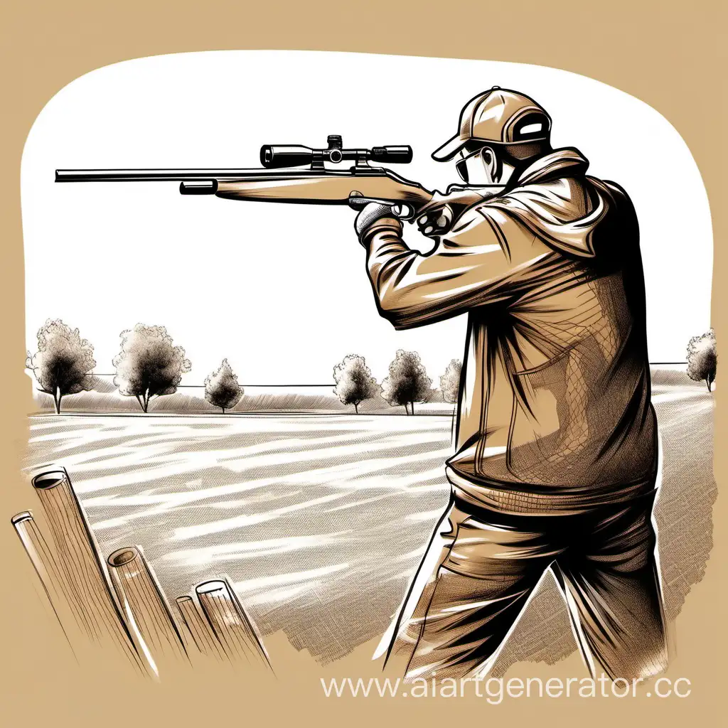 Precision-Clay-Pigeon-Shooting-Skilled-Marksman-Aiming-Shotgun