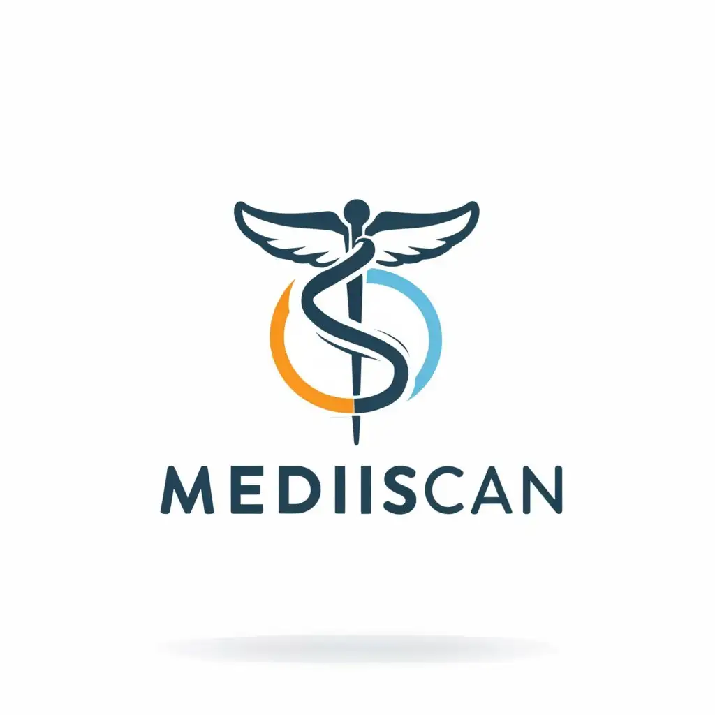 a logo design,with the text "Mediscan", main symbol:Healthcare related,Moderate,clear background