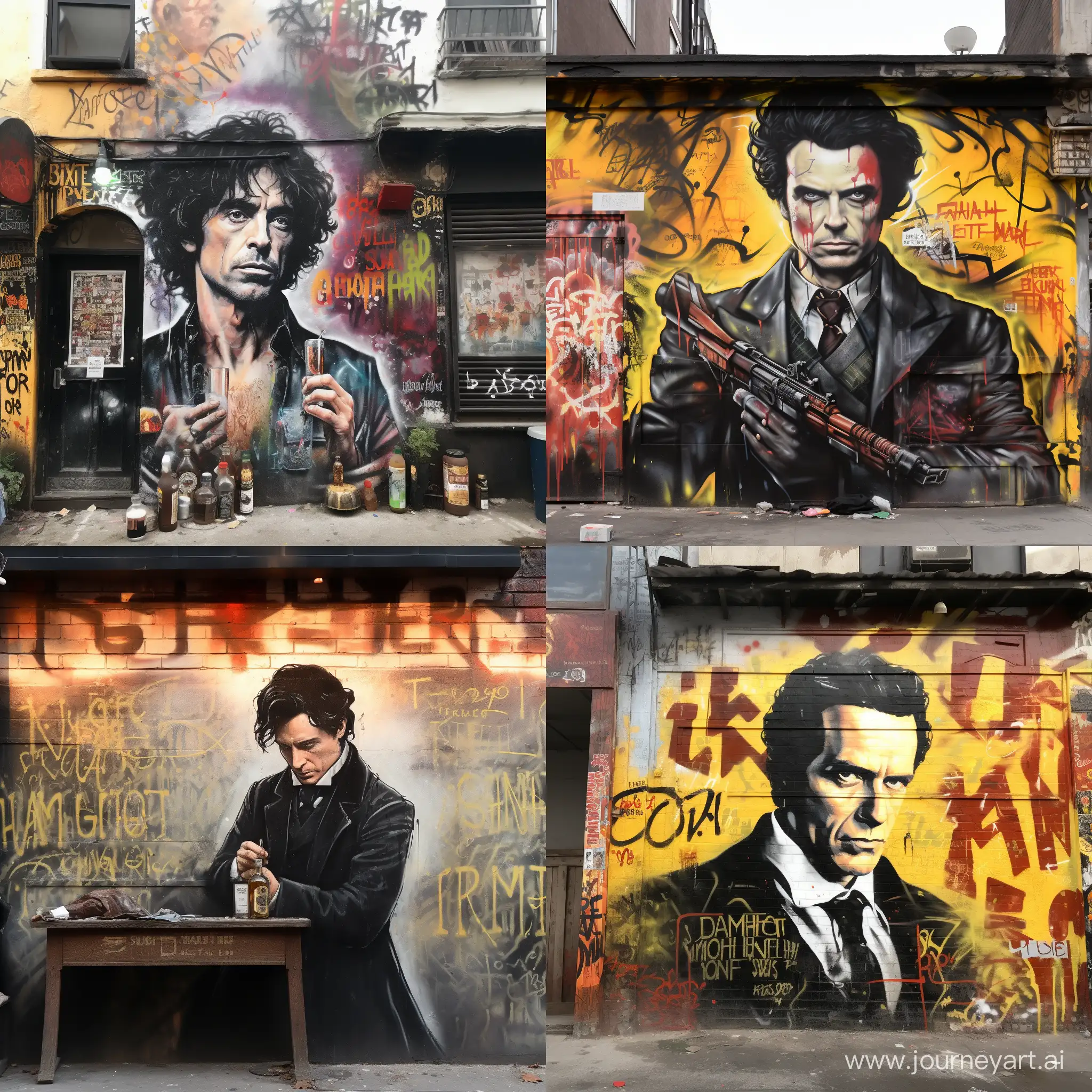 Sherlock-Holmes-Graffiti-Art-on-Baker-Street-with-AddeRingen