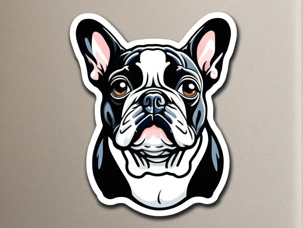 Adorable French Bulldog Dog Sticker Playful Canine Decals for Pet ...